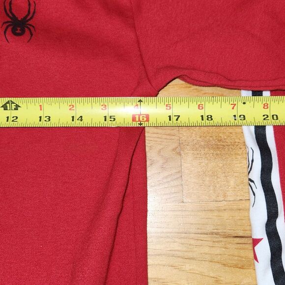 Spyder Red 3/4 Zip Long Sleeve Shirt Women 14 Ski Winter Cotton - Picture 10 of 11